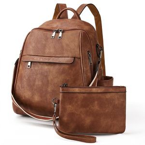 Womens Backpack Purse Leather: Fashion Convertible Ladies Shoulder Bag🐜